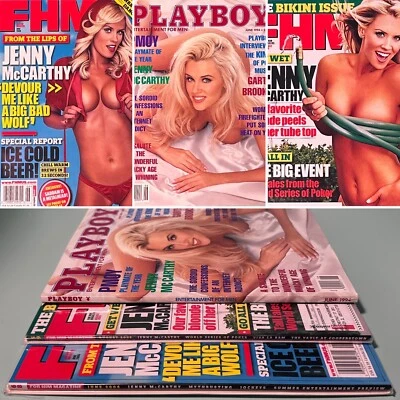 [Lot of 3] Jenny McCarthy - FHM & PLAYBOY Men’s Magazines VERY NICE Vintage Foto 1 de 4