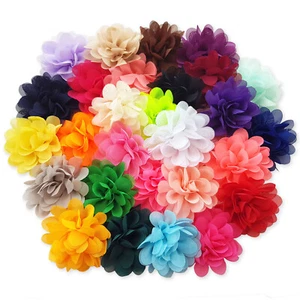 NEW Small Pastel  Fabric Flower Hair Clips Grips Bobbles Bridesmaid Pompom Bride - Picture 1 of 31