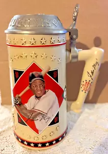 1996 Willie Mays Beer Stein HOF Longton Crown Limited Edition Authentic MLB - Picture 1 of 5