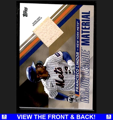 Francisco Lindor 2024 Topps Major League Material Relic /50 New York Mets MLM FL - Image 1 of 3