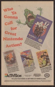 1990 Activision video game Vintage Original PRINT AD | Ghostbusters 2, Stealth - Foto 1 di 2