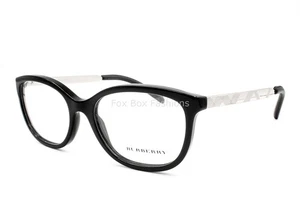 Burberry Eyeglasses B 2148Q 3428 Glasses Black Silver Plaid 52-17-135 No Case - Picture 1 of 9