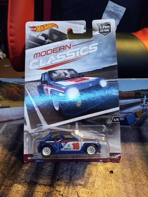 Hot Wheels Renault  Turbo Blue  Premium Modern Classics real riders  2017 Damage - Image 1 of 4