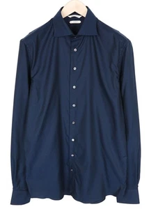 SUITSUPPLY Men's Shirt 43L Navy Pure Cotton Extra Slim Fit Long Sleeved * - Picture 1 of 8