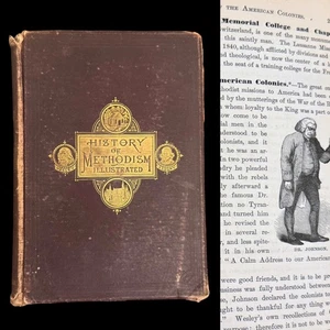 Antique 1880 Illustrated HISTORY OF METHODISM REV DANIELS Religion Christianity - Picture 1 of 8