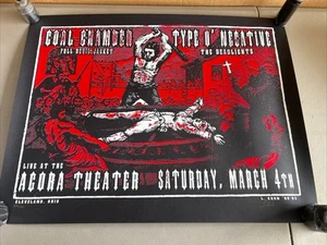 Type O Negative Coal Chamber Poster Concert '03 Signed L. Kuhn 84/180 20 X 26 - Picture 1 of 6
