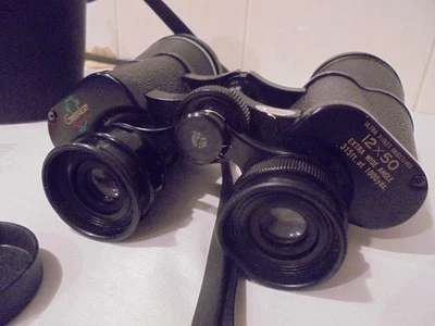 GREENKAT  10 x 50 BINOCULARS WITH ALL FOUR CAPS AND CASE  - Image 1 of 4