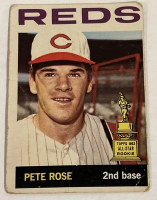 Tarjeta de béisbol vintage de novato Pete Rose All Star 1964 Topps #125 Cincinnati Reds Foto 1 de 2