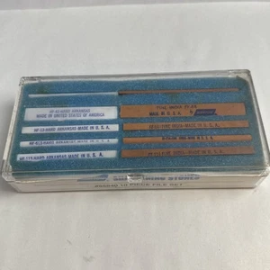 Norton Sharpening Stones 10 Piece File Set #86840 Hard Arkansas Fine India USA - Bild 1 von 9