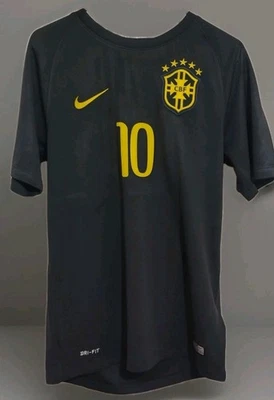 Camiseta deportiva de jugador Neymar Jr Brasil Nike 2014 tercera auténtica rara para hombre PEQUEÑA Foto 1 de 4