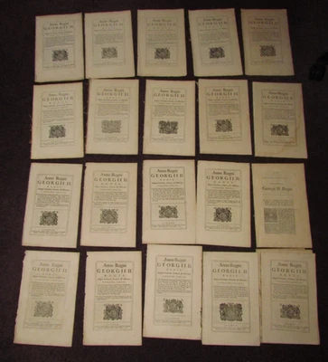 1749 LEGAL ACTS OF GEORGE II collection of 20 inc Africa Slavery Hampton Ct Brid - Image 1 of 4