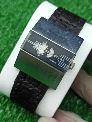 Rare Vintage SICURA Space Age Digital Jump Hour Digital MANUAL 17 Jewels... - Bild 1 von 4