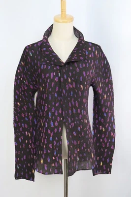 ISSEY MIYAKE me Black/Purple Pleats Jacket 098 9368 - Image 1 of 4