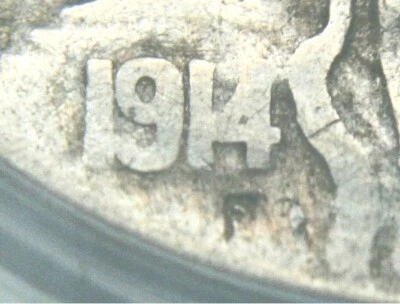 1914/3 Overdate BUFFALO  NICKEL ANACS VF 20 - Image 1 of 4