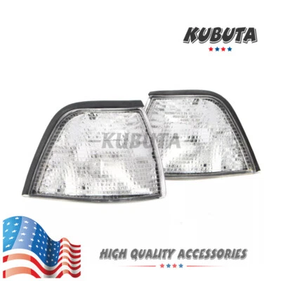 2X Clear Corner Light Turn Signal for BMW E36 318ti/328i/318i Sedan 1992-1999 - Image 1 of 4