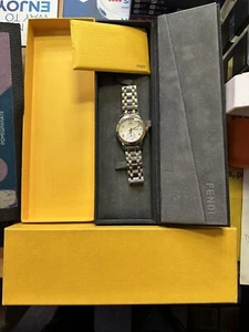 Genuine FENDI Orologi Sapphire Crystal Quartz Mens Watch Two Tone SWISS Work - Picture 1 of 5