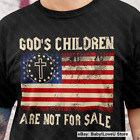 God's Children Are Not For Sale Patriotic Funny Christian Faith Cross T Shirt