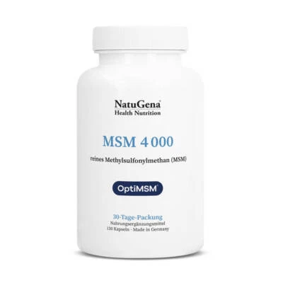 NatuGena MSM 4000 | 150 Kapseln | hochreines Methylsulfonylmethan | aus OptiMSM®