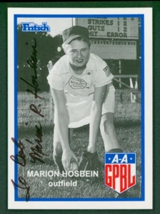 1995 Fritsch AAGPL Signed Baseball Card - #86 Marion Hosbein - Signed, MINT - Picture 1 of 2