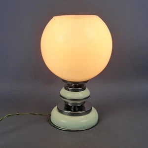 Table Lamp Ball Glass Murano White Design Modern Antiques Italian 1970 - Picture 1 of 12