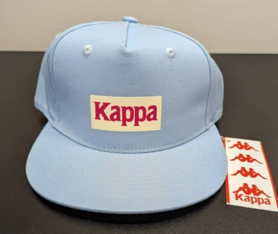 Kappa шляпа графический логотип подлинный торнадо бейсболки регулируемый светло-синий - новый с Ярлыками - Изображение 1 из 4