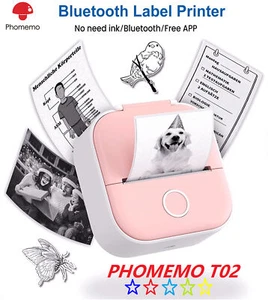 Phomemo Sticker Printer- T02 Print Pods Mini Sticker Printer Children's Day Gift - Bild 1 von 24