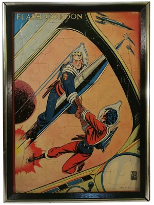 FLASH GORDON MEDIADOS DEL SIGLO 20 1951 MILTON BRADLEY, ERA ESPACIAL/PUZZLE ATÓMICO, FRMD Foto 1 de 4