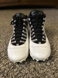 Nike Air Jordan 10 TD Mid Football Cleats Steel Grey CQ 2073-100 Men's Size 10 - Picture 1 of 7