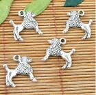 20pcs 19x15mm Tibetan Silver color 2sided noble dog design charms EF0002