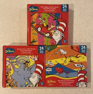 3 - Dr. Seuss Puzzle 24 Teile mit grünem Schinken und Eiern Edition 9,1" x 10,3" - Bild 1 von 4
