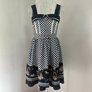 Vestido romántico de encaje con flores a cuadros para mujer Hime hada Mori niña Japón Kawaii - Imagen 1 de 19