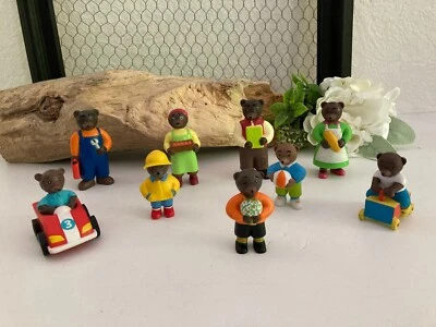 824⚜️ Lot de 9 Figurines Petit Ours Brun Daniele Bour Bayard Presse - Photo 1/4