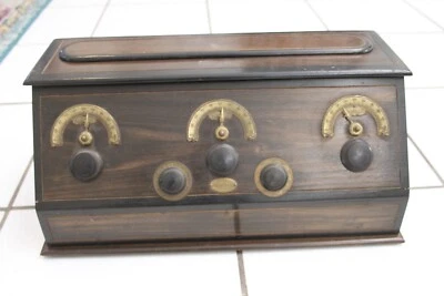 Radio regenerativa tubo vacío vintage Crosley 5-38 sin tubos 1926 Foto 1 de 4