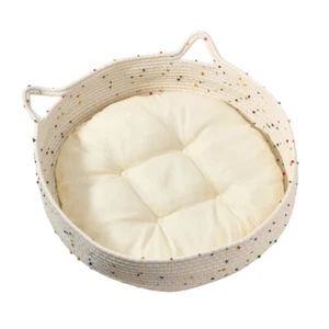 Ultra Soft Pet Dog Cat Beds Washable PP Cotton Puppy Cushion Warm Pet Basket - Picture 1 of 20