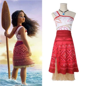 UK Moana 2 Dresses Costume Fancy Dress Cosplay Party for Kids Girls Adult Womenの - Picture 1 of 20