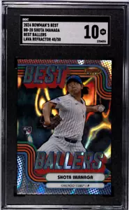 2024 Bowman's Best Shota Imanaga Best Ballers Lava Rookie 40/50 SGC 10 Gem Mint - Picture 1 of 2