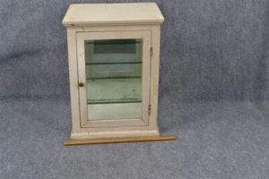 antiker Schrank Tischplatte Holz Glas Vitrine Friseur 13x10x8 Original 1920 - Bild 1 von 8