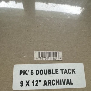 Double Tack Mounting Film 9 X 12  Archival Pk 6 - Picture 1 of 1