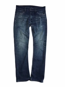 Levis 527 Jeans Herren 33x34 Blau Dark Wash Denim Low Boot Cut Zip Fly 5 Pocket C36 - Bild 1 von 5
