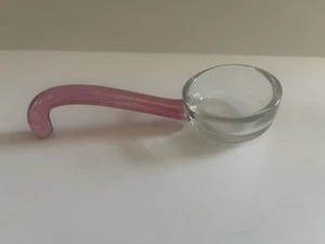 Vintage MCM 5” Pink Depression Glass Mayonnaise Condiment Spoon Ladle - Picture 1 of 4