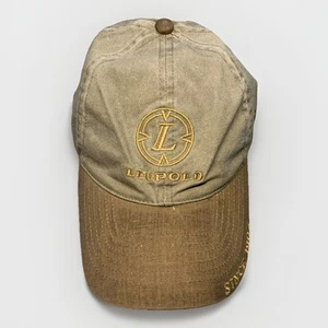 Leupold Optics Tan Brown Cotton Strapback OSFA Baseball Cap Hat Rifle Hunting - Picture 1 of 10