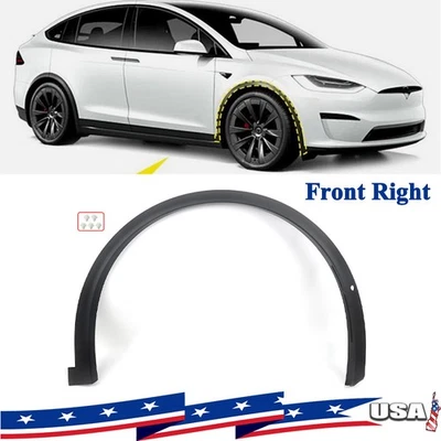For 1035289-00-L Tesla Model X 2016-2023 Front Right Fender Flare Wheel Molding Foto 1 de 4