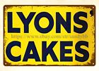 Shop Kitchen Rustic Posters And Prints Lyon's Cakes Metal Tin Sign