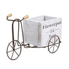 Retro Flower Pot Wooden Bicycle Shaped Succulent Planter Iron Art Flowerpot7845