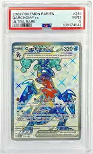 PSA 9 Paradox Rift Garchomp ex #219 - 2023 Pokemon PAR EN Sv04 219/182 - Picture 1 of 2