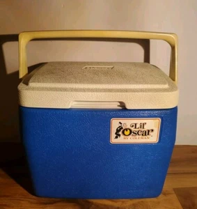 Vintage Coleman Lil" Oscar 8 Quart Cooler Blue & White Model 5272 USA 1983 - Picture 1 of 14