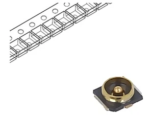 2X CONUFL001-SMD-T Steckverbinder: U.FL (IPX/AMC) Buchse 50Ω SMT männlich 6GHz L - Picture 1 of 1