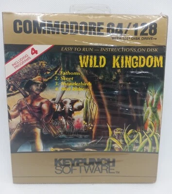 Commodore 64/128 Keypunch 4 Games - Fathoms, Skeet, Thunderbirds, Sled Rider NEW - Image 1 of 3