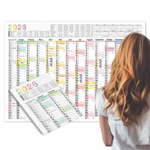 A2 Wandkalender 2026 Plakatkalender Jahresplaner Kalender Jahreskalender 26 - Bild 1 von 7