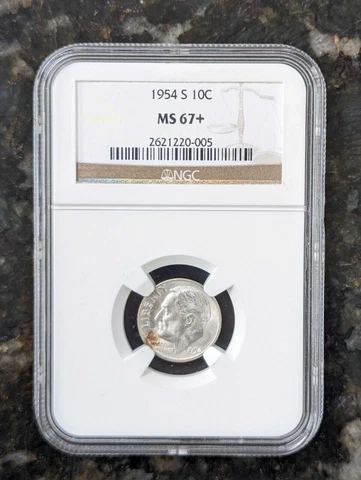 1954-S 10C Roosevelt Dime NGC MS 67+ Toned Great for Registry Sets Cover